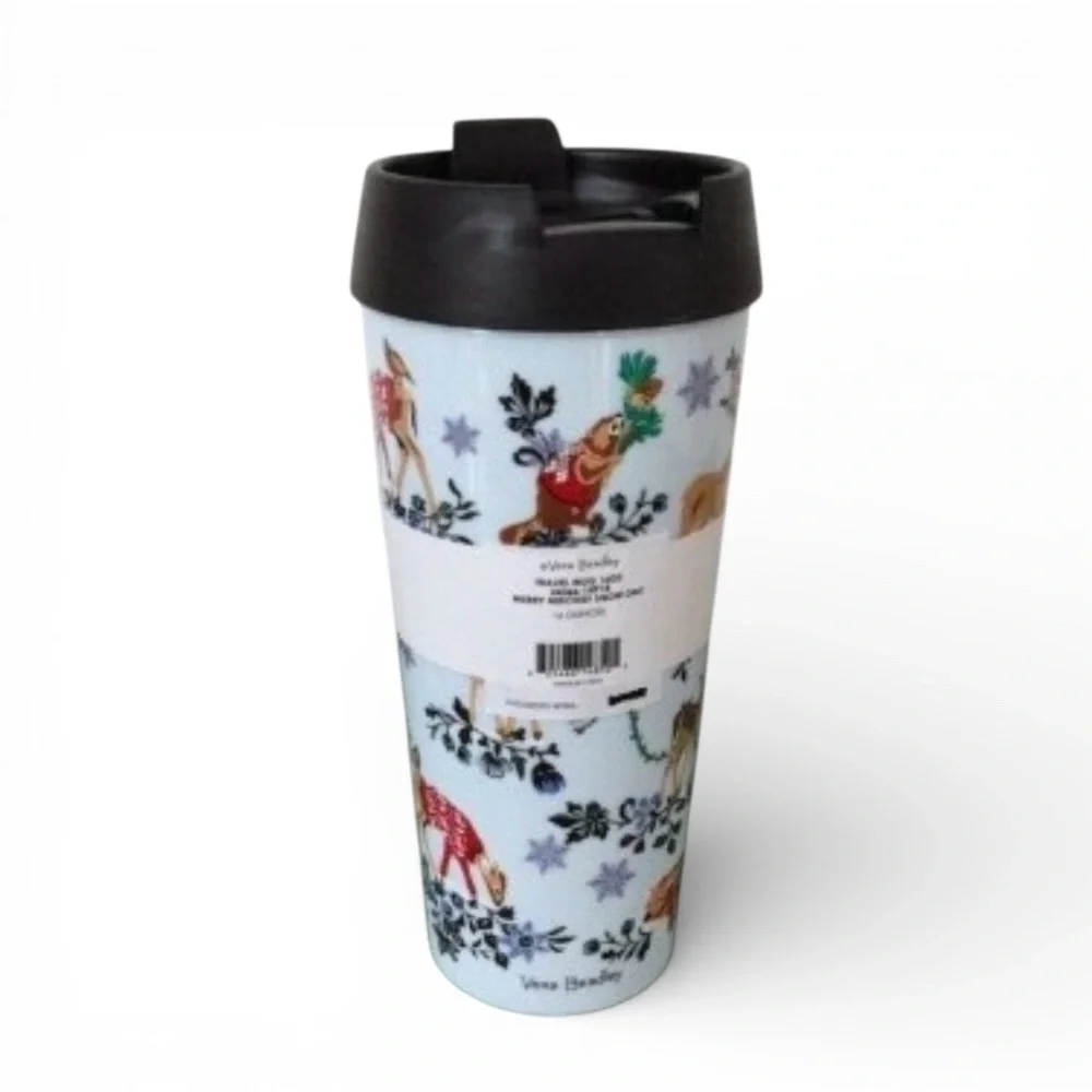 VERA BRADLEY Merry Mischief Snow Day 3‑Pc Set – Pen, Notebook, Travel Mug - NWT